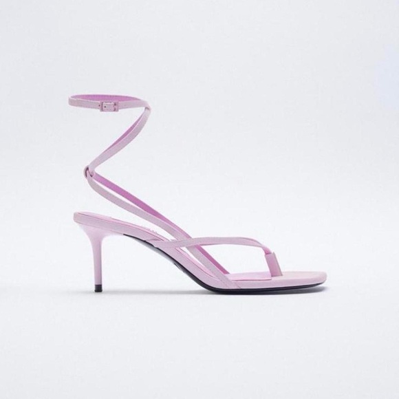 Lavender strappy Zara heels - Picture 1 of 4